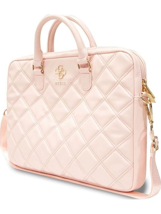 Guess Quilted 4G Θήκη για Laptop 16" σε Ροζ χρώμα