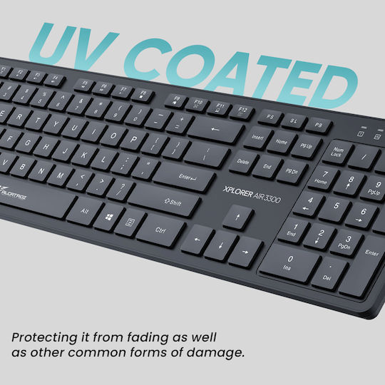 Alcatroz Xplorer Air 3300 Kabellos Tastatur & Maus Set Englisch US