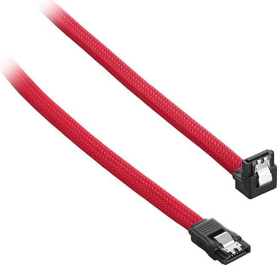 Cablemod Кабел Sata Ъглов Мъжки Към Мъжки 60см Червен Cm-cab-rsat-n60kr-r