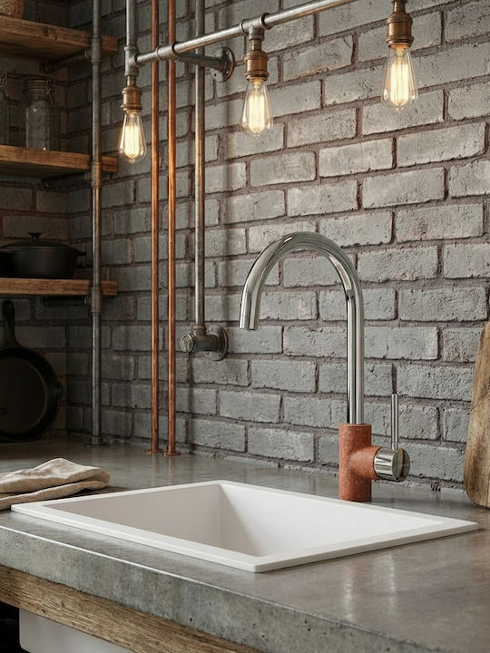 Sanitec Doppio Kitchen Faucet Grey Sanitec Doppio Kitchen Faucet Grey