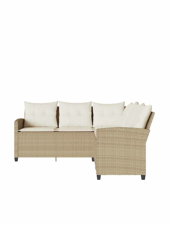Outdoor Corner Sofa Rattan With Cushions