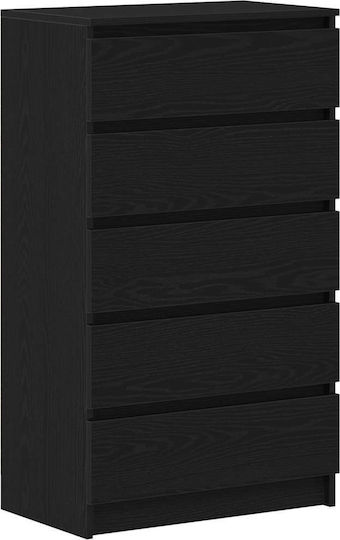 Comodă Dormitor din Lemn Negru Stejar 60x36x103cm