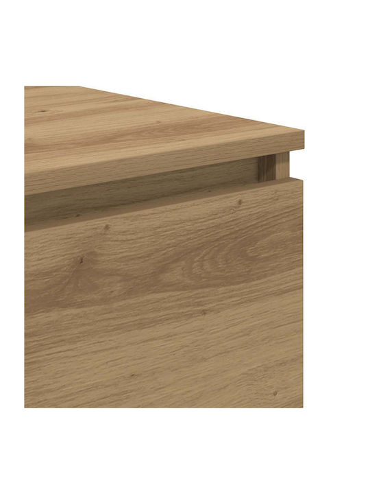 Comodă Dormitor Din Lemn Cu 3 Sertare Maro 60x35x76cm