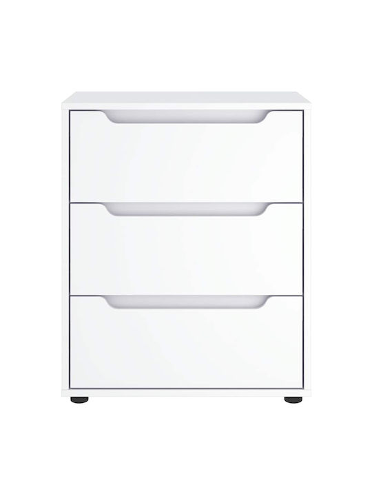 Bedroom Chest of Drawers Wooden White 60x40x73 cm