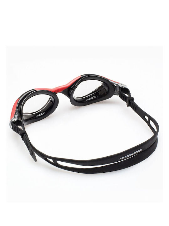 Aquaspeed Adults Swimming Goggles with Anti-Glare Lenses Red