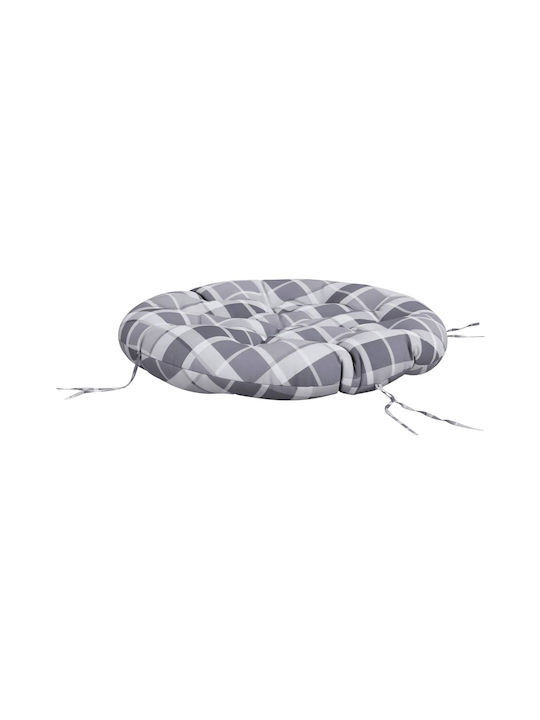 vidaXL Waterproof Round Gray Garden Chair Cushion 100x100cm