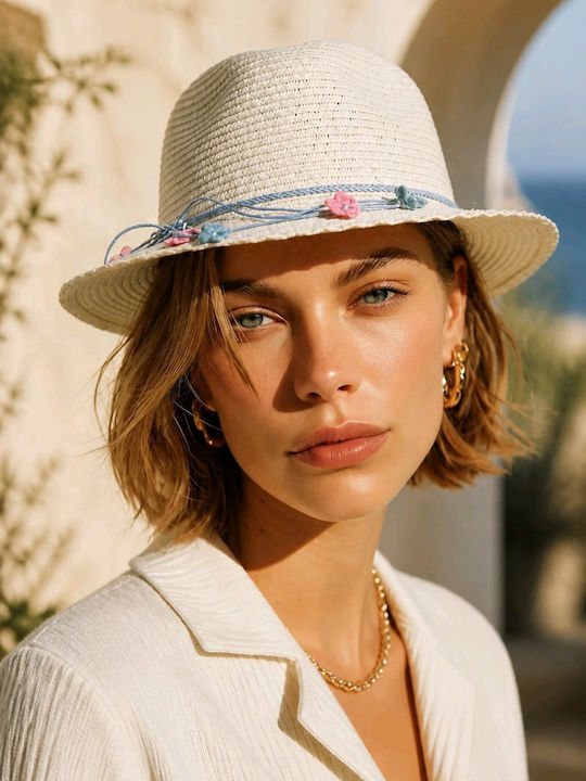 Beltipo Women's Wicker Hat White G-KAPELA-010-E41(5223)