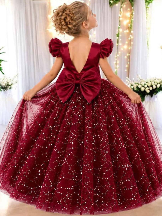 Girls Dress Burgundy