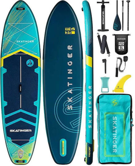 Skatinger Prana Placă SUP Gonflabilă cu Lungime 3.5m Albastră