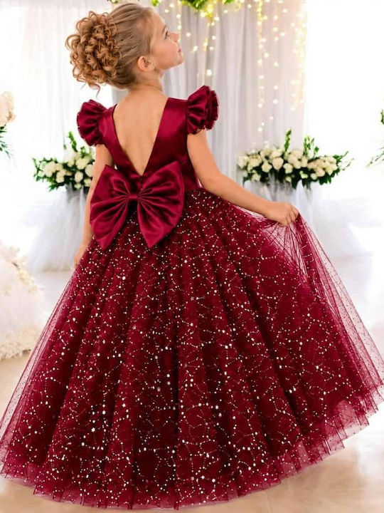 Girls Dress Burgundy