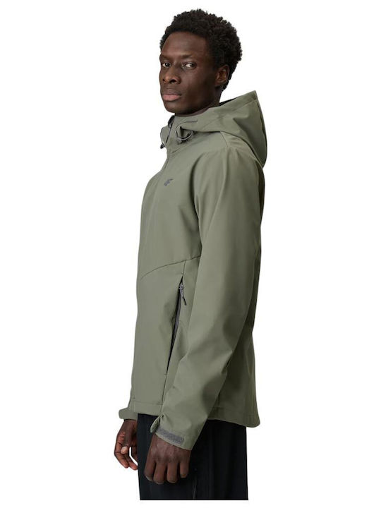 Winter Softshell Waterproof and Windproof Khaki Jacket