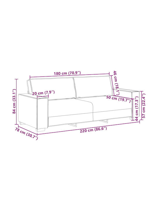 vidaXL Wohnzimmermöbel-Set 3-Sitzer & 2-Sitzer