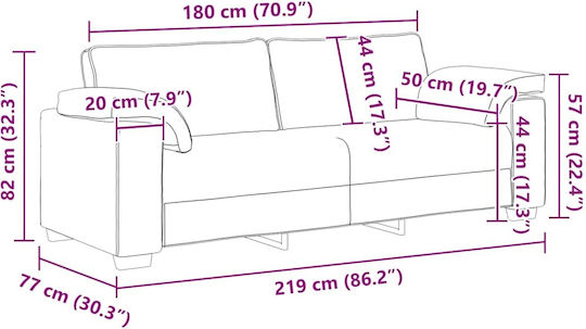 vidaXL Wohnzimmermöbel-Set 3-Sitzer & 2-Sitzer
