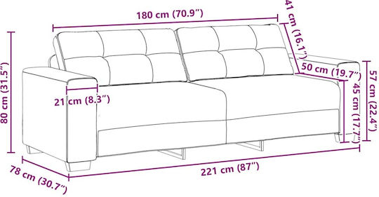 vidaXL Wohnzimmermöbel-Set 3-Sitzer & 2-Sitzer