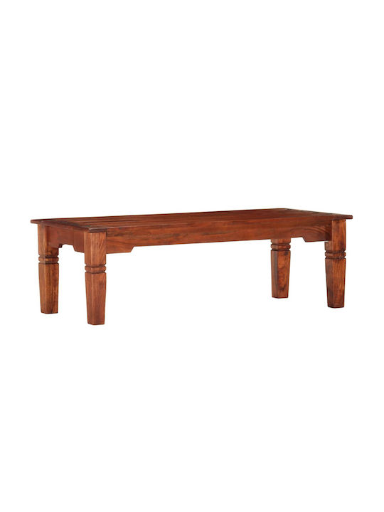 Rectangular Central Coffee Table Solid Acacia Wood 110x50x35 cm