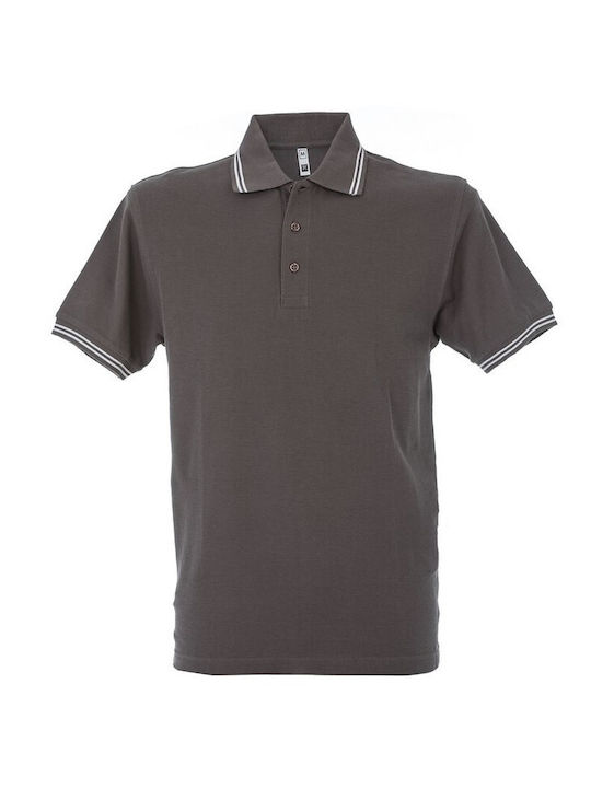 JRC Ανδρικό Διαφημιστικό T-shirt Κοντομάνικο Dark Grey/white