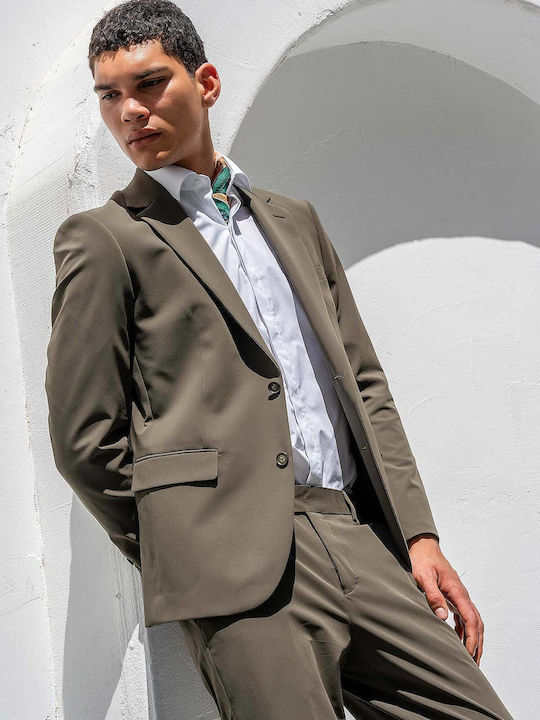 Men's Suit with Slim Fit Olive