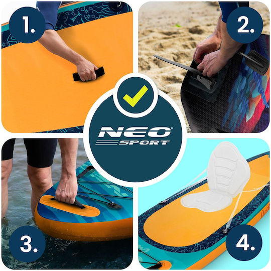 NEO Sport Aquasurf Φουσκωτή Σανίδα SUP με Μήκος 3.2m Μπλε