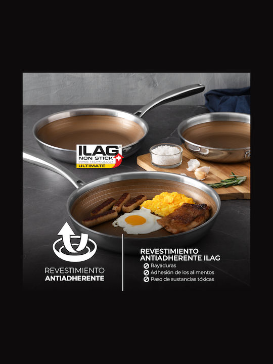 Bergner Masterpro Pan Made of Stainless Steel with Non-Stick Coating 24cm