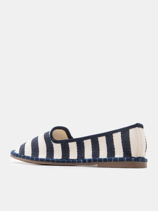 Women's Pointed Toe Ballerina Shoes In Navy Blue Color