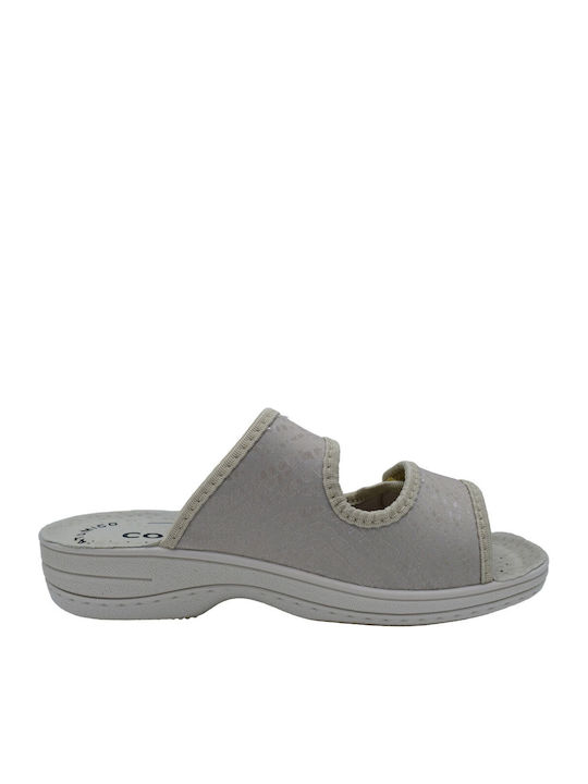 Anatomische Leder Damen Hausschuhe Beige