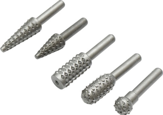 Set of Wood and Metal Cutter Bits 5 Pieces Shank 6mm 1/4" Breckner Germany Bk77645