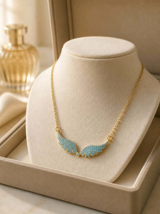 Turquoise Angel Wings Necklace