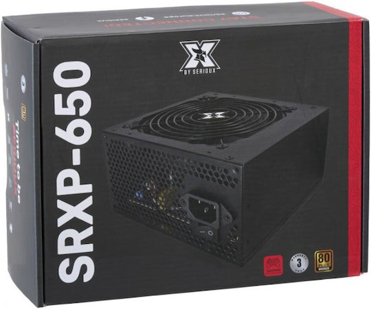 Serioux 650W Sursă de Alimentare Neagră Full Wired 80 Plus Bronze (SRXP-650)