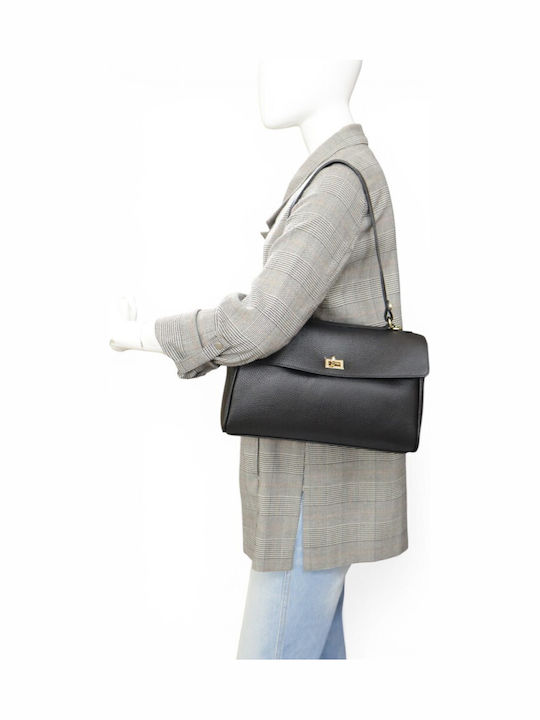 Lederschultertasche / Crossbody-Tasche für Damen Cappuccino