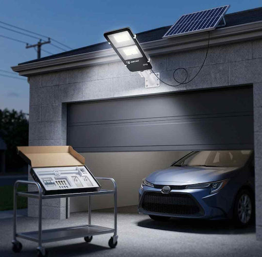 Jortan Ηλιακό Φωτιστικό Δρόμου 200W 24000lm Ψυχρό Λευκό με Φωτοκύτταρο και Τηλεχειριστήριο IP67