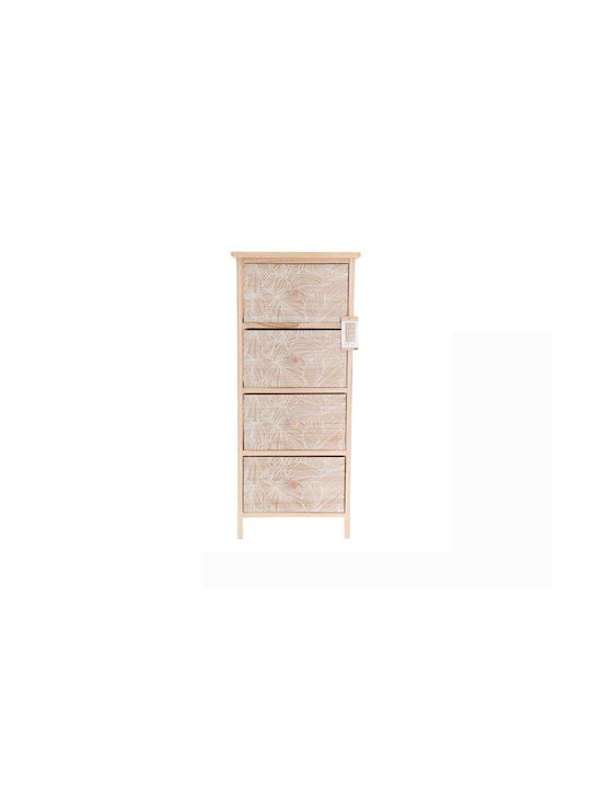 Storage Drawers from Wood with 4 Drawers L37.5xW27.5xH86cm