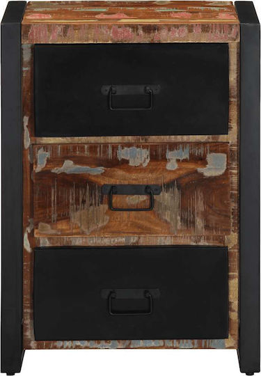 Storage Drawers Made of Metal & Wood L50xW35xH70cm