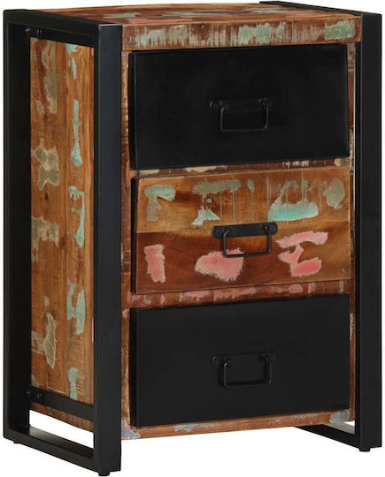 Storage Drawers Made of Metal & Wood L50xW35xH70cm