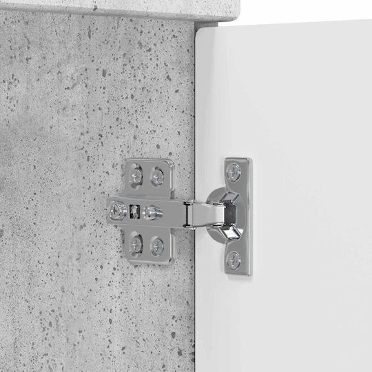 vidaXL Badezimmer Waschtisch-Einheit Ohne Waschbecken Mit Spiegel M54xB35xH83cm Graues