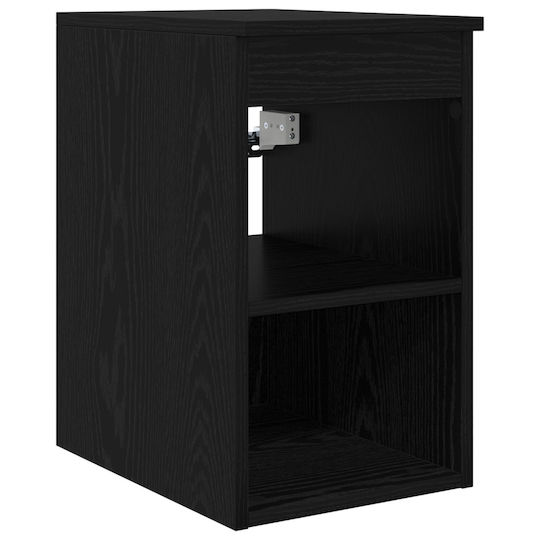 vidaXL Panglică Fără Lavoar cu Oglindă cu Lumină Stejar Negru