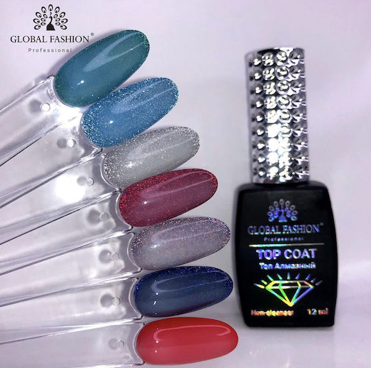 Global Fashion Milk Top Coat Base Coat for Simple Nail Polishes 12ml Diamond