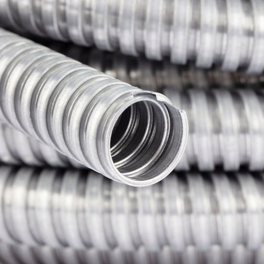 Stasiński Metallischer Schutzrohr Anaconda Multiflex Größe 32 32/28,1mm Halogenfrei Selbstlöschend Flexibles Wellrohr Fccn 1250n UV 50m