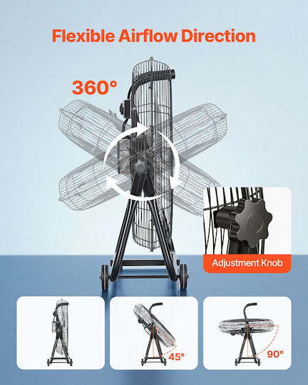 Vevor Ventilator De Pardoseală Diametru Ventilator 76cm Negru