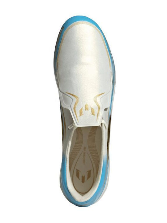 adidas F50 Messi Elite FG Football Shoes with Cleats Ivory Semi Blue Burst Icey Blue
