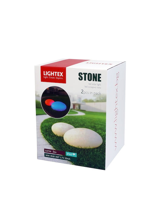 Lightex LED Φωτιστικό Δαπέδου με Θερμό Λευκό Φως Γκρι