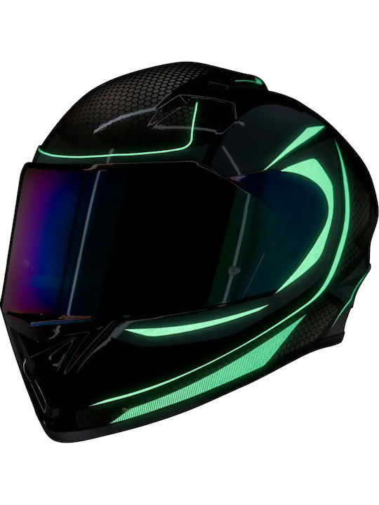Z1R Talon Nighthawk Black / Gray / White Motorcycle Helmet Full Face DOT / ECE 22.06