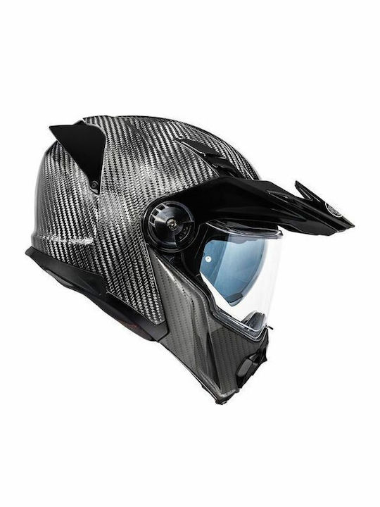 Premier Jogger U9 Carbon Motorcycle Helmet Flip-Up ECE 22.06 with Sun Visor