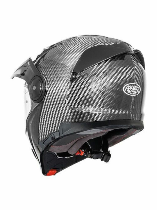 Premier Jogger U9 Carbon Motorcycle Helmet Flip-Up ECE 22.06 with Sun Visor