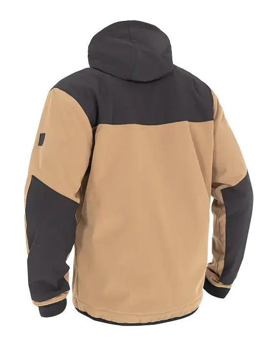 John Doe XTM V3 Softshell Rip Stop Χειμερινό Ανδρικό Μπουφάν Μηχανής Softshell Αδιάβροχο Brown / Black