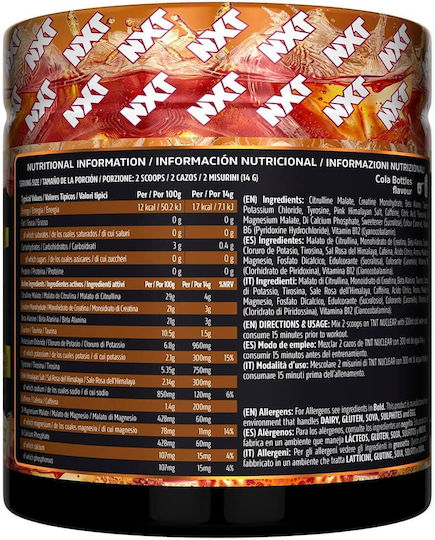 Nxt Nutrition Tnt Nuclear Pre 240gr Fizzy Cola Bottles