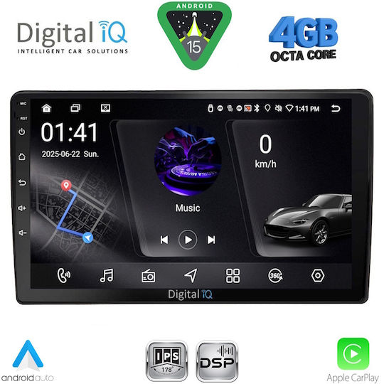 Digital IQ Ηχοσύστημα Αυτοκινήτου για Audi TT 2007-2015 (Bluetooth/USB/WiFi/GPS/Apple-Carplay/Android-Auto) με Οθόνη Αφής 9"