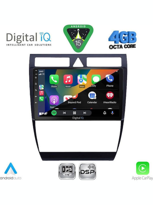 Digital IQ Auto-Audiosystem für Audi TT 2007-2015 Bluetooth USB Eingebautes Wi-Fi GPS Apple CarPlay Android Auto mit 9 Zoll Touchscreen