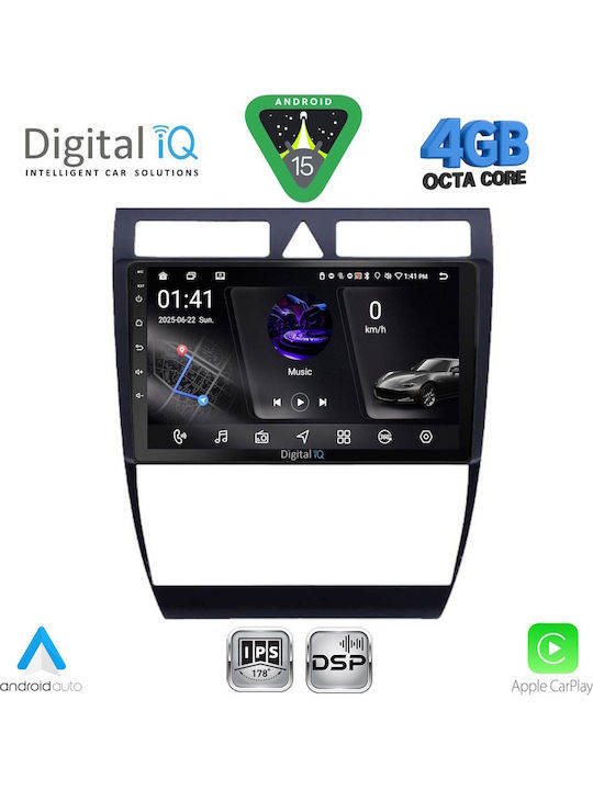 Digital IQ Auto-Audiosystem für Audi TT 2007-2015 Bluetooth USB Eingebautes Wi-Fi GPS Apple CarPlay Android Auto mit 9 Zoll Touchscreen