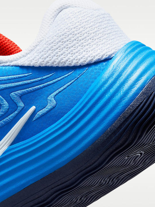 Precision 8 Low Basketball Shoes White / Light Photo Blue / Picante Red