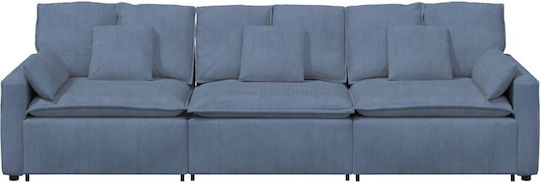 Five-Seater Couch Blue 324x105x64 cm